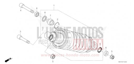 COUSSIN ARRIERE CBR650RACR de 2024